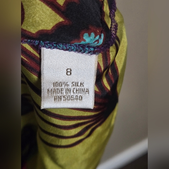 Kenar 100% Silk Boho Chic Empire Waist Floral Festival Gypsy Dress, Size 8 - Picture 6 of 6